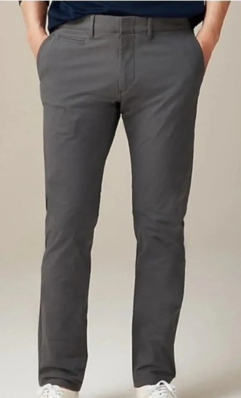 NWOT J. Crew Men's 484 Slim-Fit Tech Oxford Pant Gray 32/30